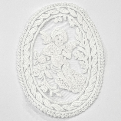 Bordado Inglês Oval | Branco