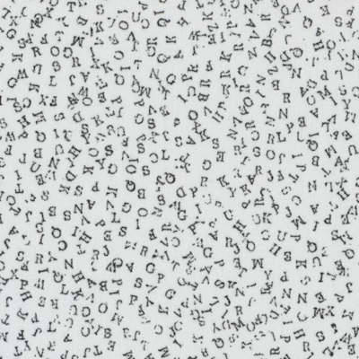 Tecido Stof | Quilters Coordinates - Letters - Cinza