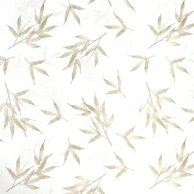 Tecido Panda Leaves - Bege