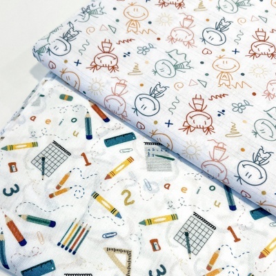 Tecido Escola - Branco