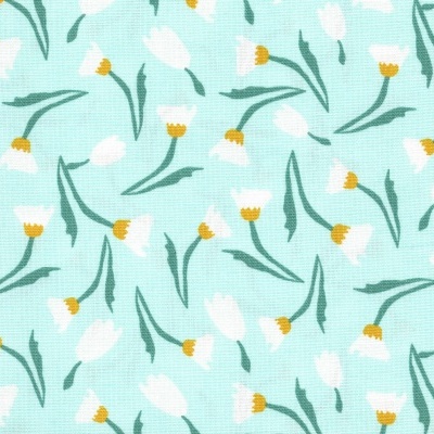 Tecido Alinhado | Iris Garden - Aqua