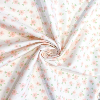 Tecido Poppy | Flowers - Branco