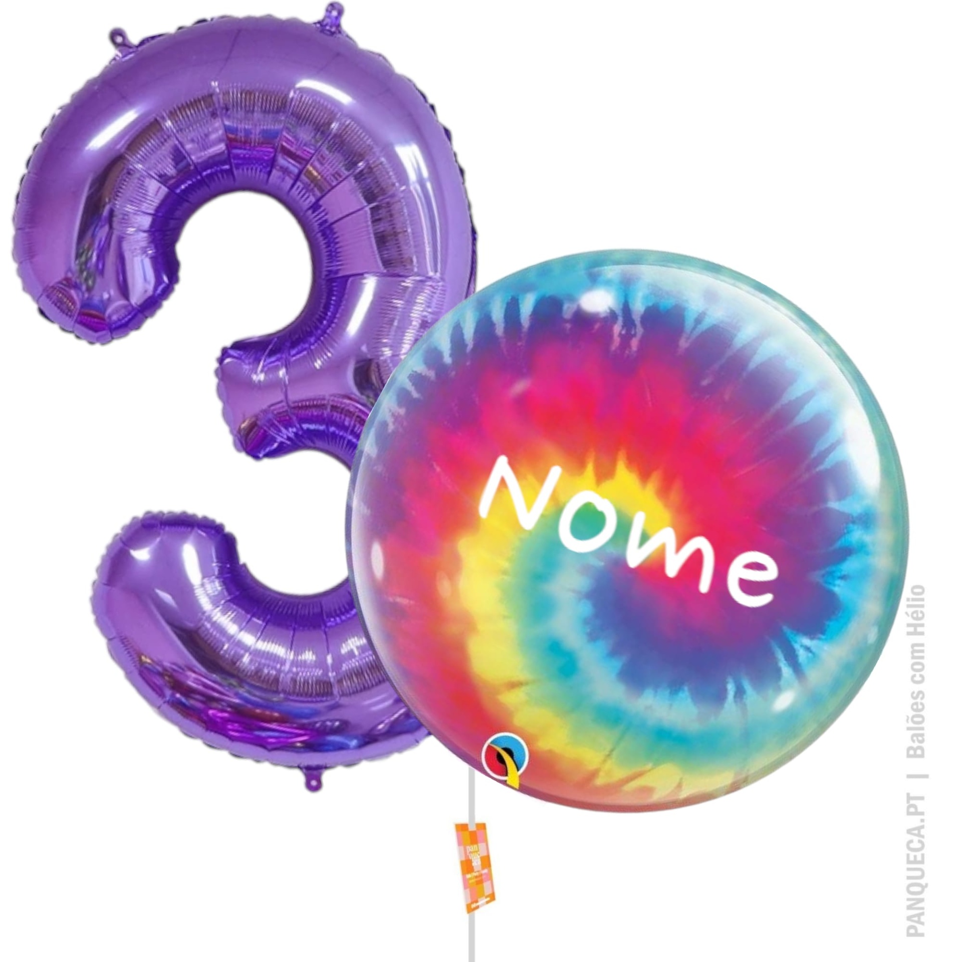 Conjunto de balões | Hélio | Cool Tie-dye