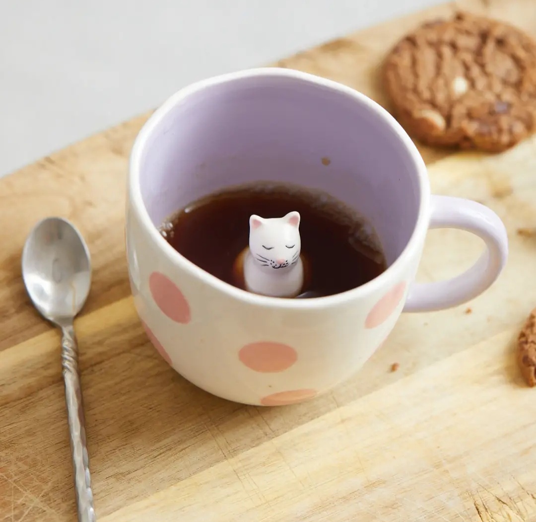 Caneca de cerâmica | Gato surpresa