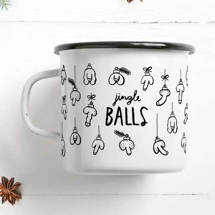Caneca de esmalte - Jingle Balls