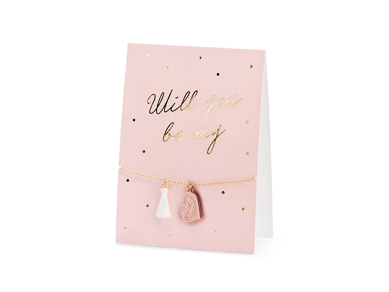 Postal com pulseira Will you be my made of honor?