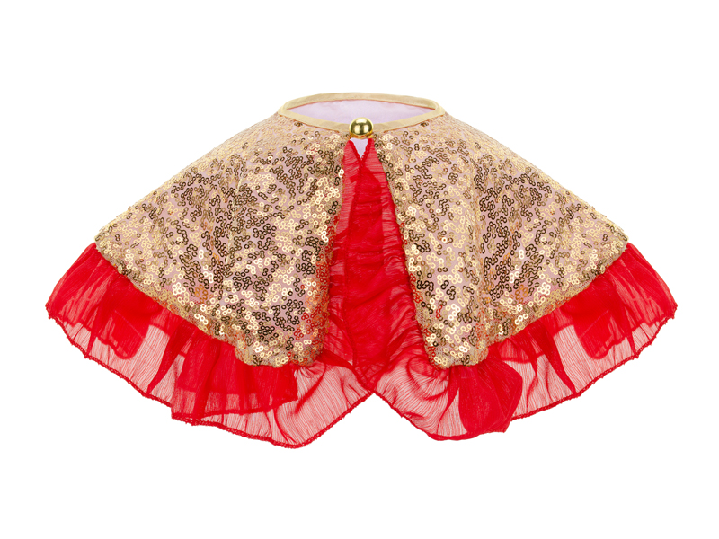 Gola de lantejoulas | Dourado e vermelho