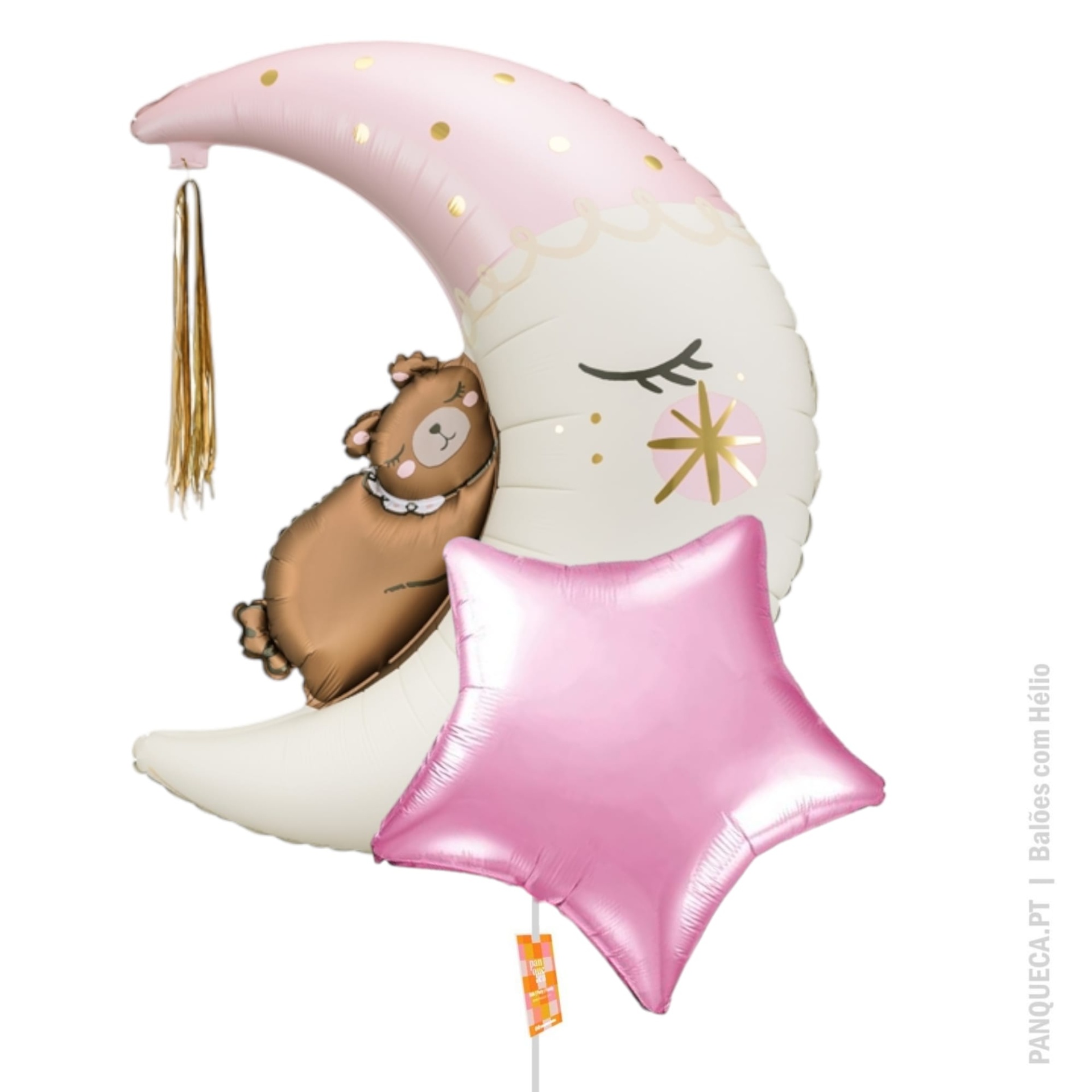 Conjunto de balões | Hélio | Moon Teddy Bear