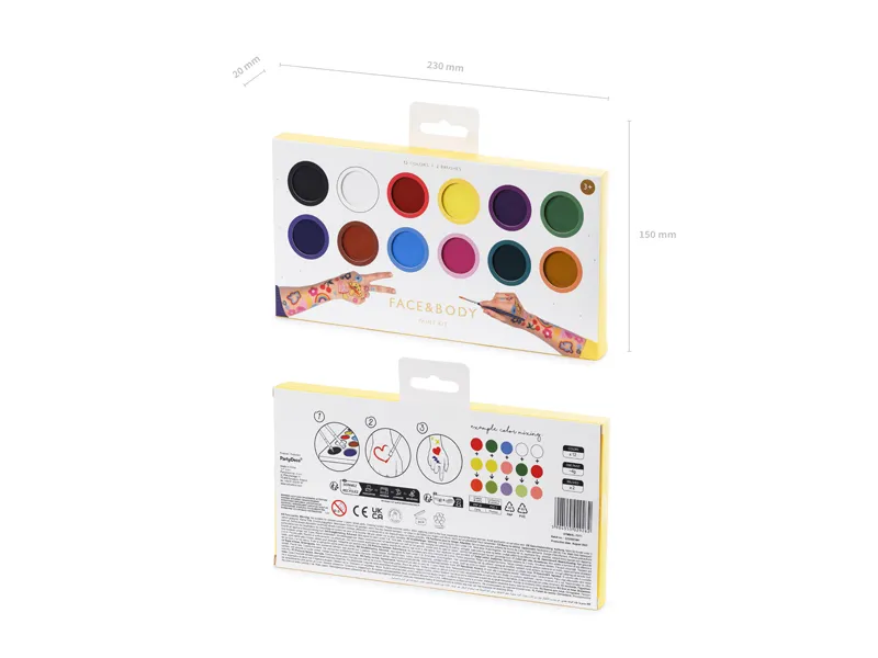 Tintas faciais | 12 cores