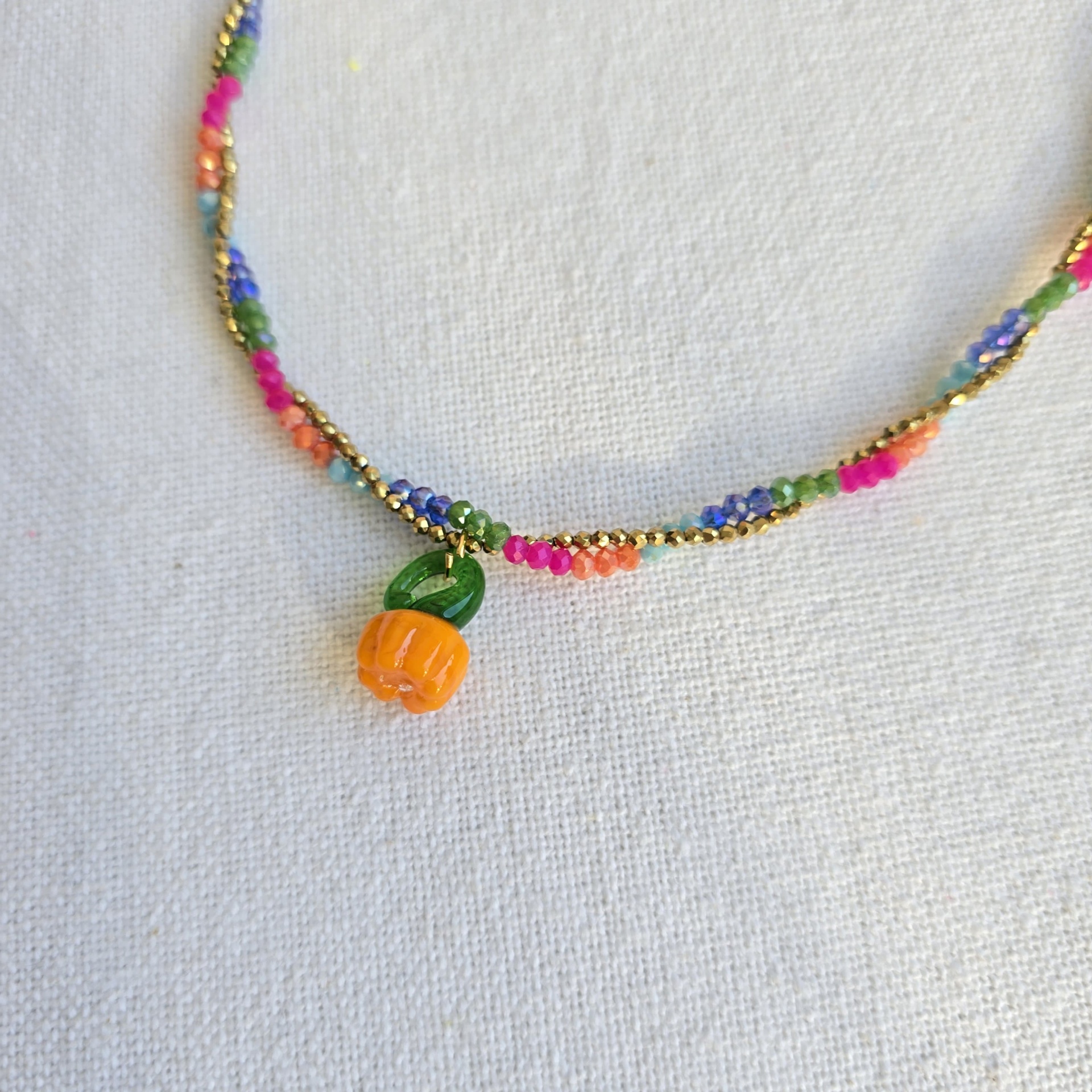 Colar de missangas | Abóbora