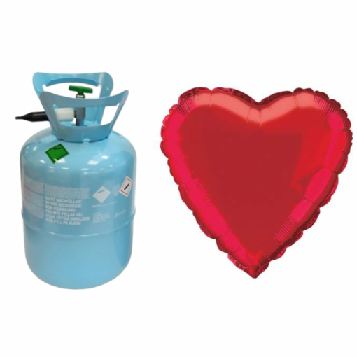 Hélio + balões | Corações vermelhos