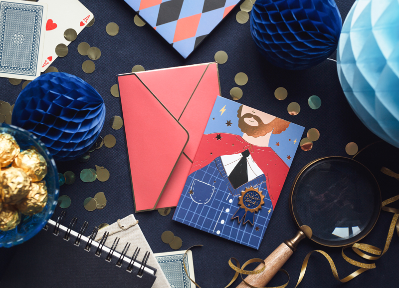 Postal Super Dad com Pin