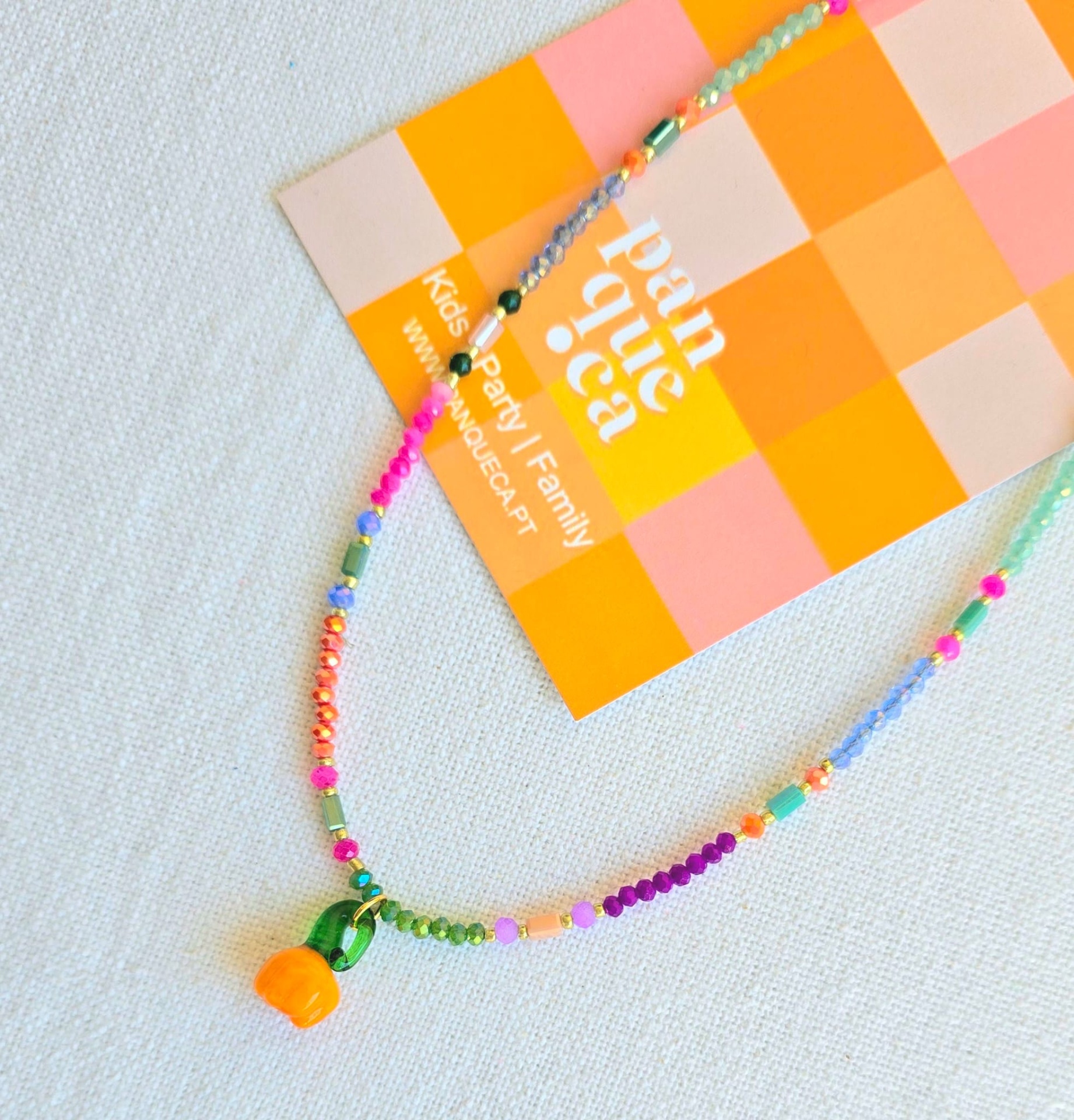 Colar de missangas | Abóbora