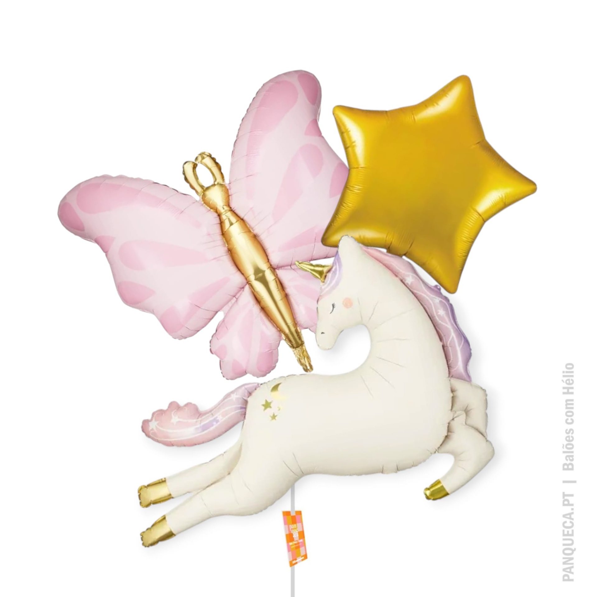 Conjunto de balões | Hélio | Unicórnio e borboleta