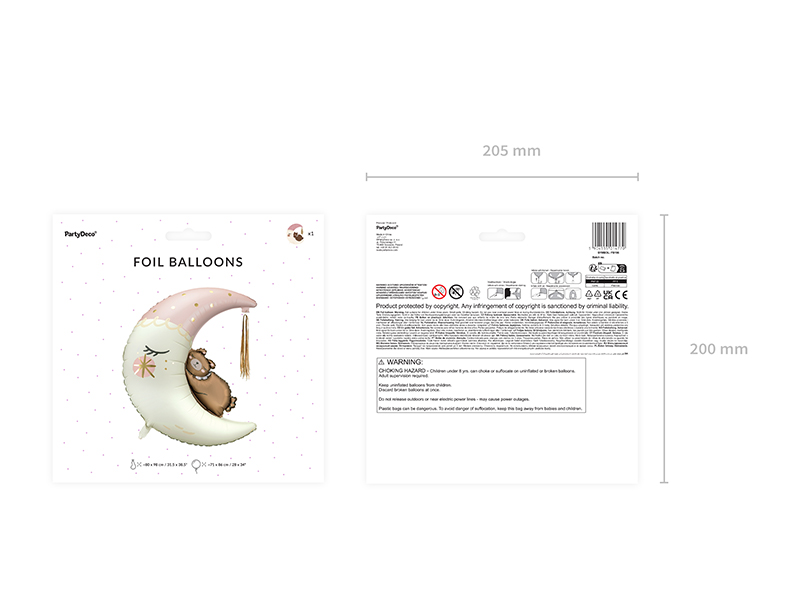 Balão Teddy Bear na Lua