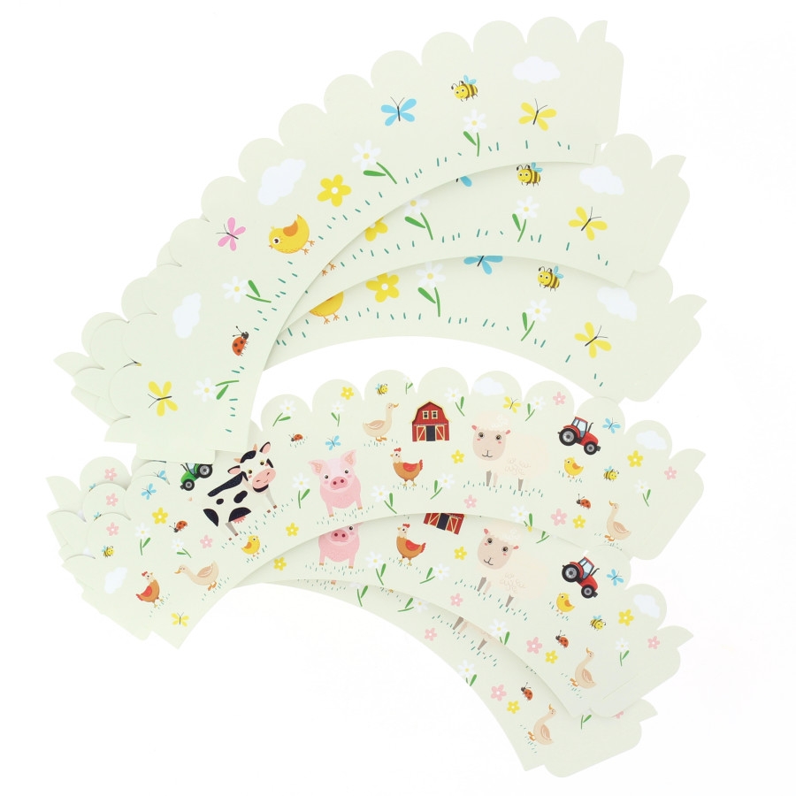 Cupcake kit Animais da quinta eco-responsável