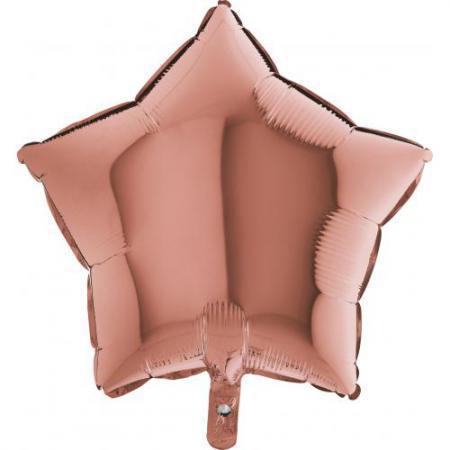 Balão insuflável em forma de estrela cor rose gold