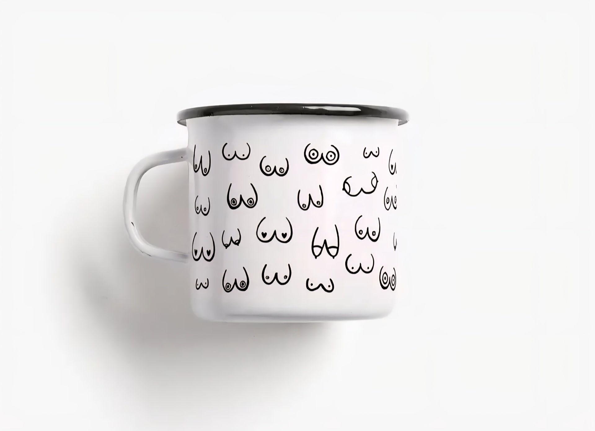 Caneca de esmalte | Boob friends