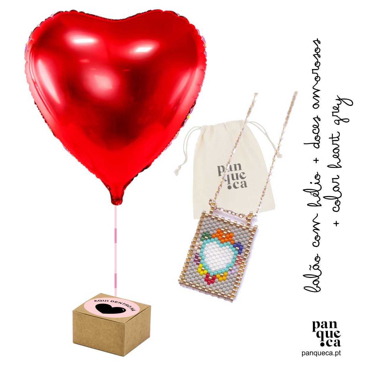 Caixa dos Namorados ?| Colar heart grey
