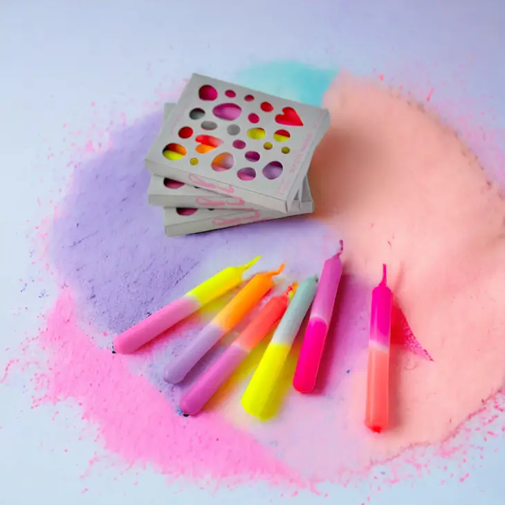 Velas para bolo | Dip Dye Néon | Small