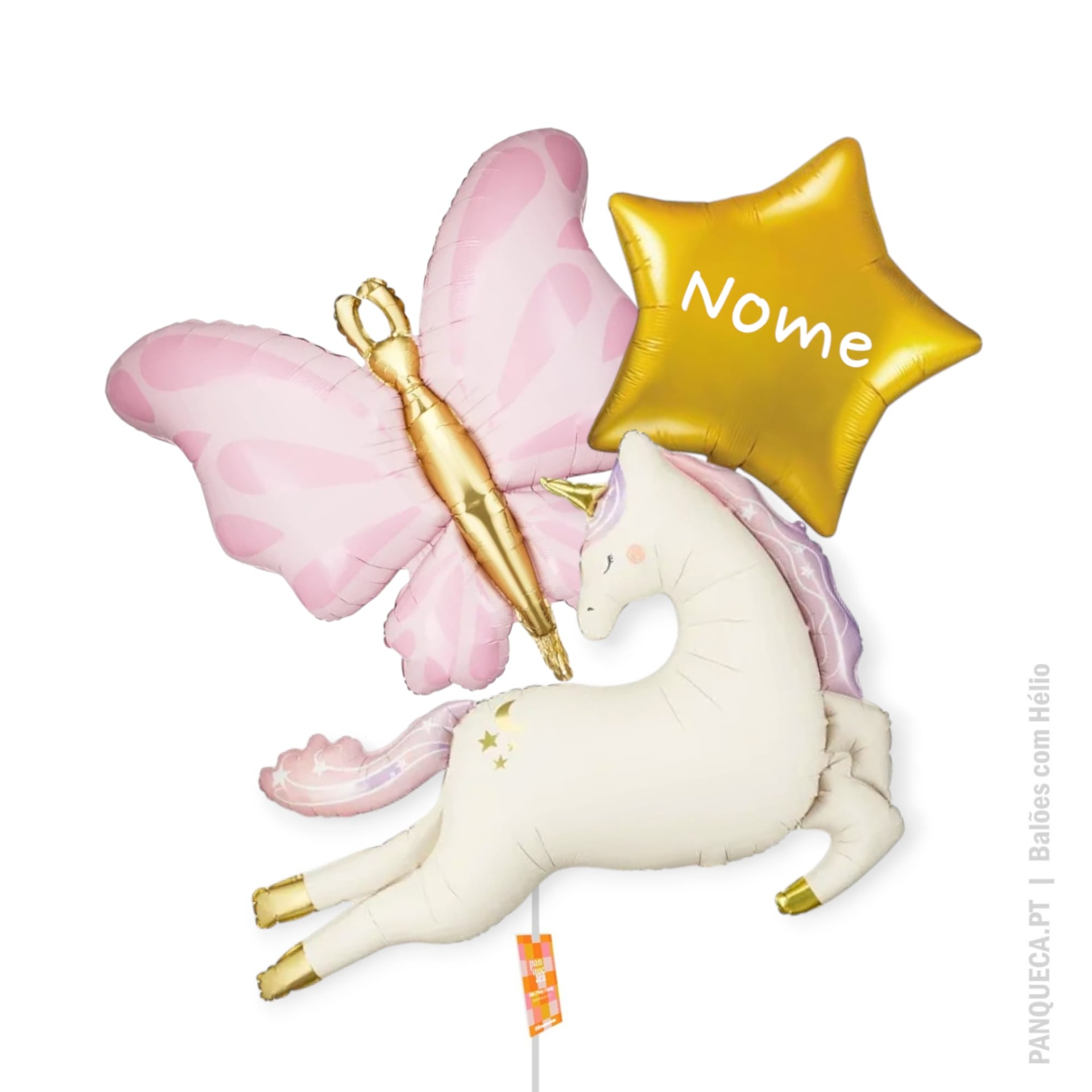 Conjunto de balões | Hélio | Unicórnio e borboleta