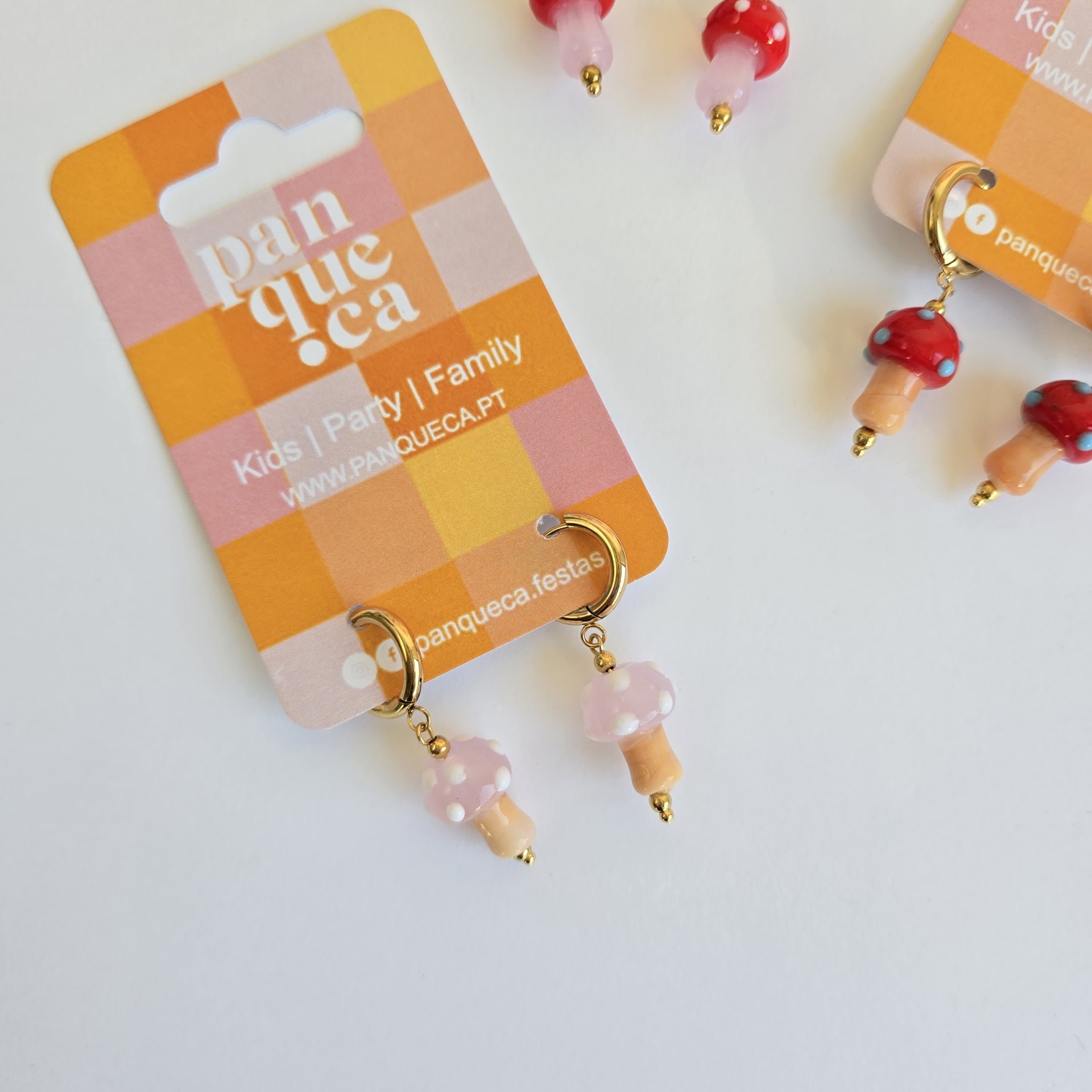 Brincos | Cogumelo | pink