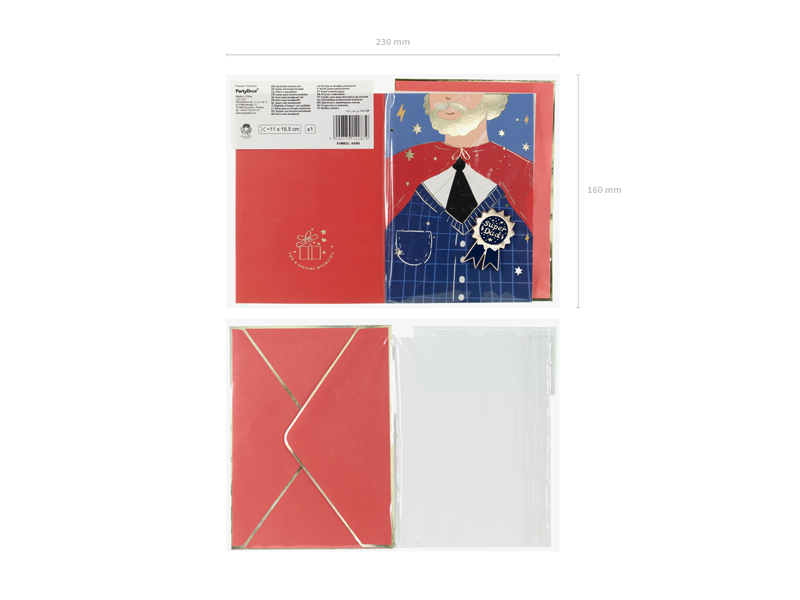 Postal Super Dad com Pin