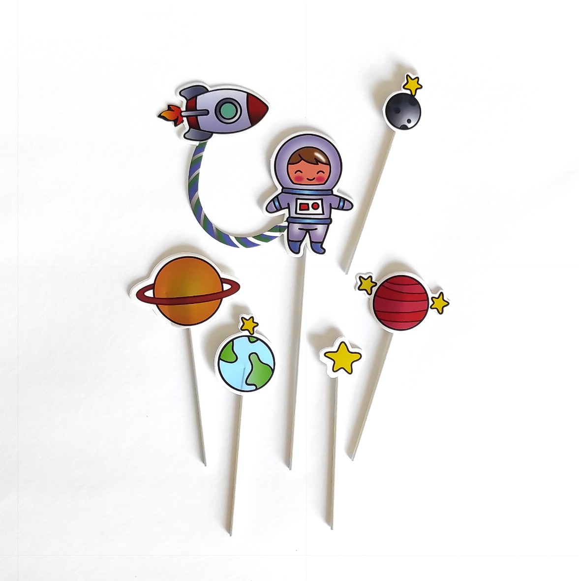 Cake topper Astronauta e Planetas