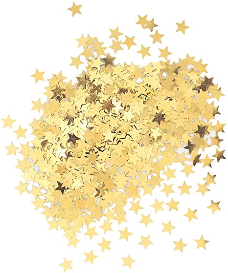 Confetis estrelas dourado