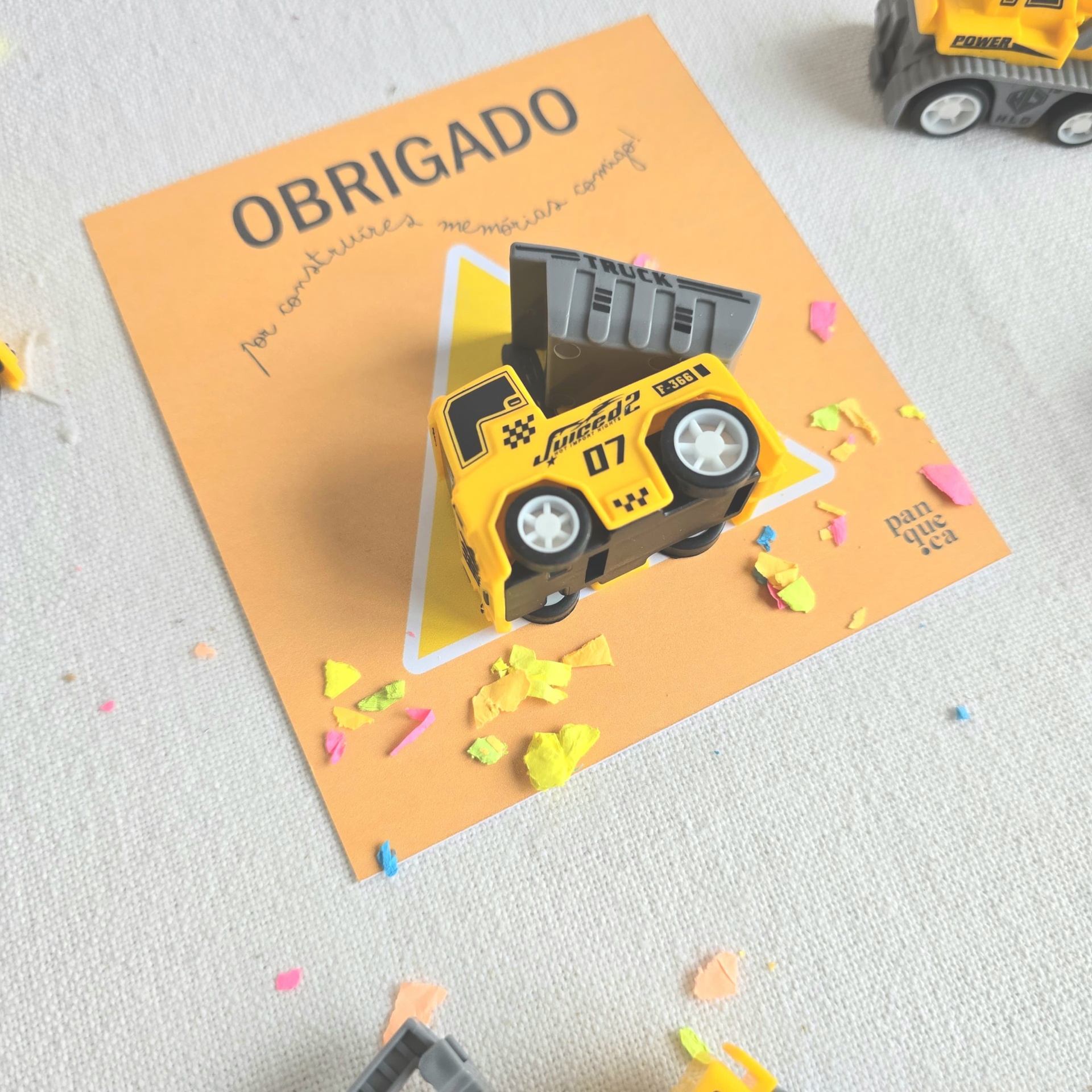 Mini veículos de construção | Lembranças de aniversário | 10 unidades