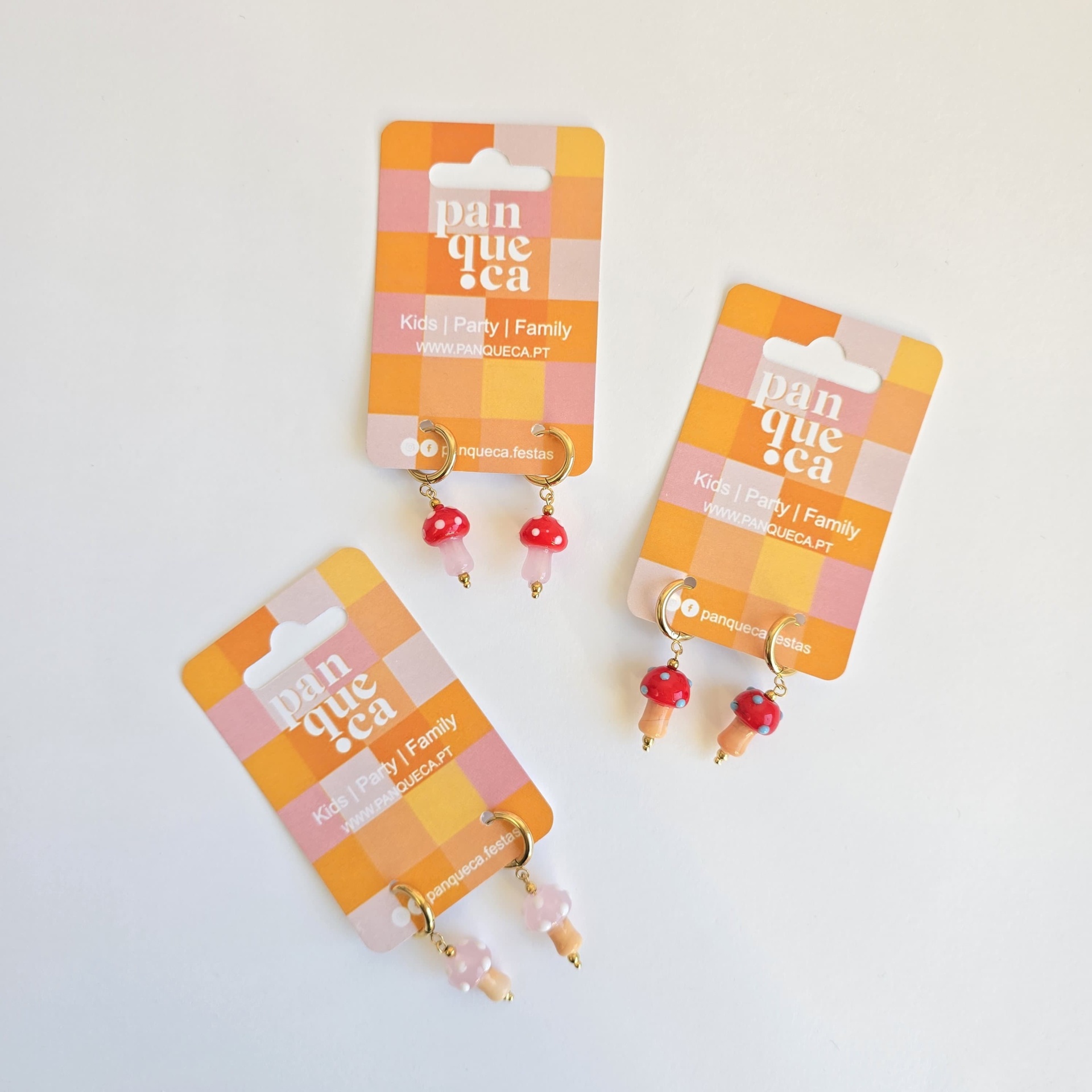 Brincos | Cogumelo | pink