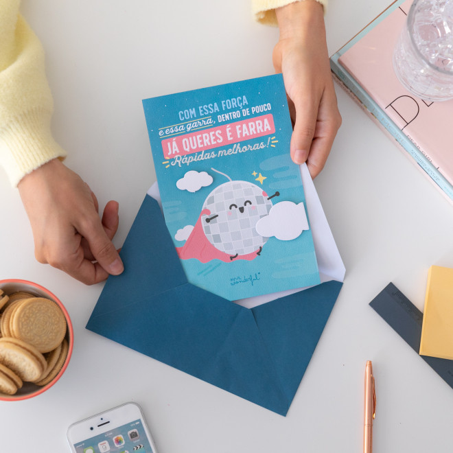 POSTAL - DENTRO DE POUCO JÁ QUERES É FARRA. RÁPIDAS MELHORAS!