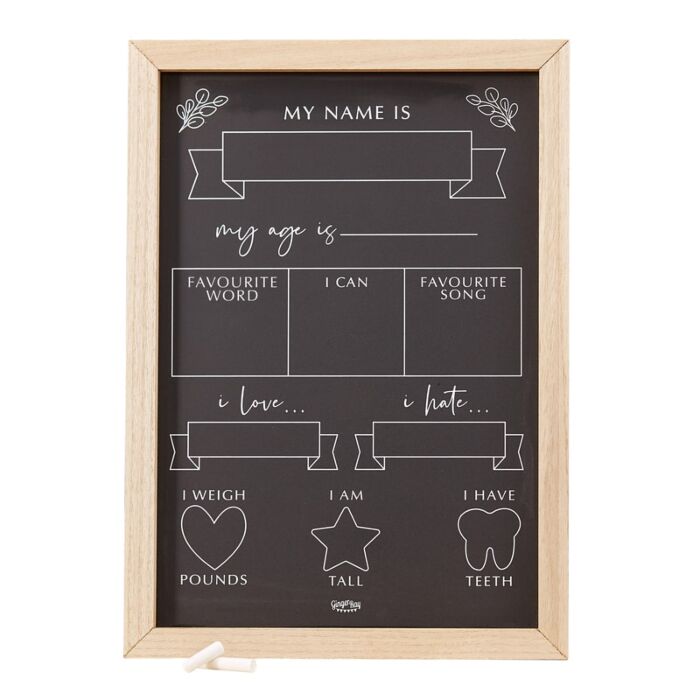 Baby milestone chalkboard