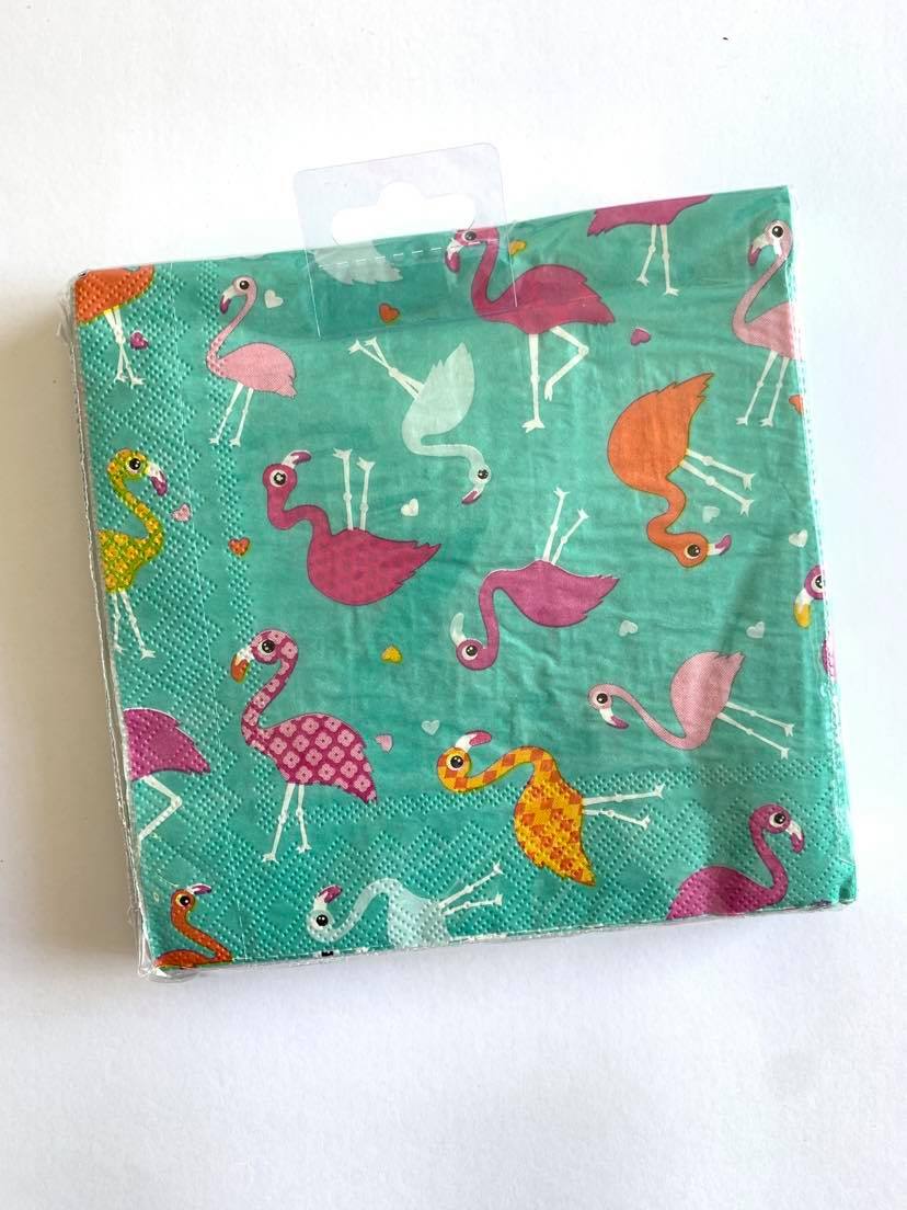 Guardanapos flamingos