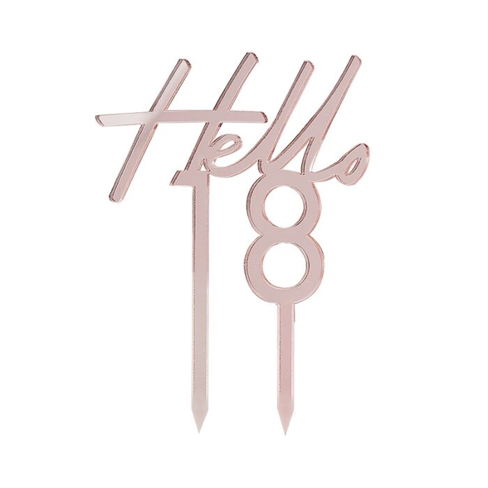 Cake topper Hello 18