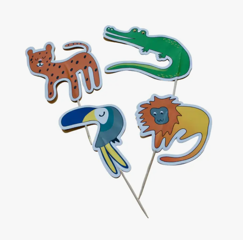 Cake toppers Animais tropicais