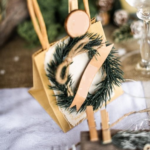 Marcadores de lugar coroa de Natal