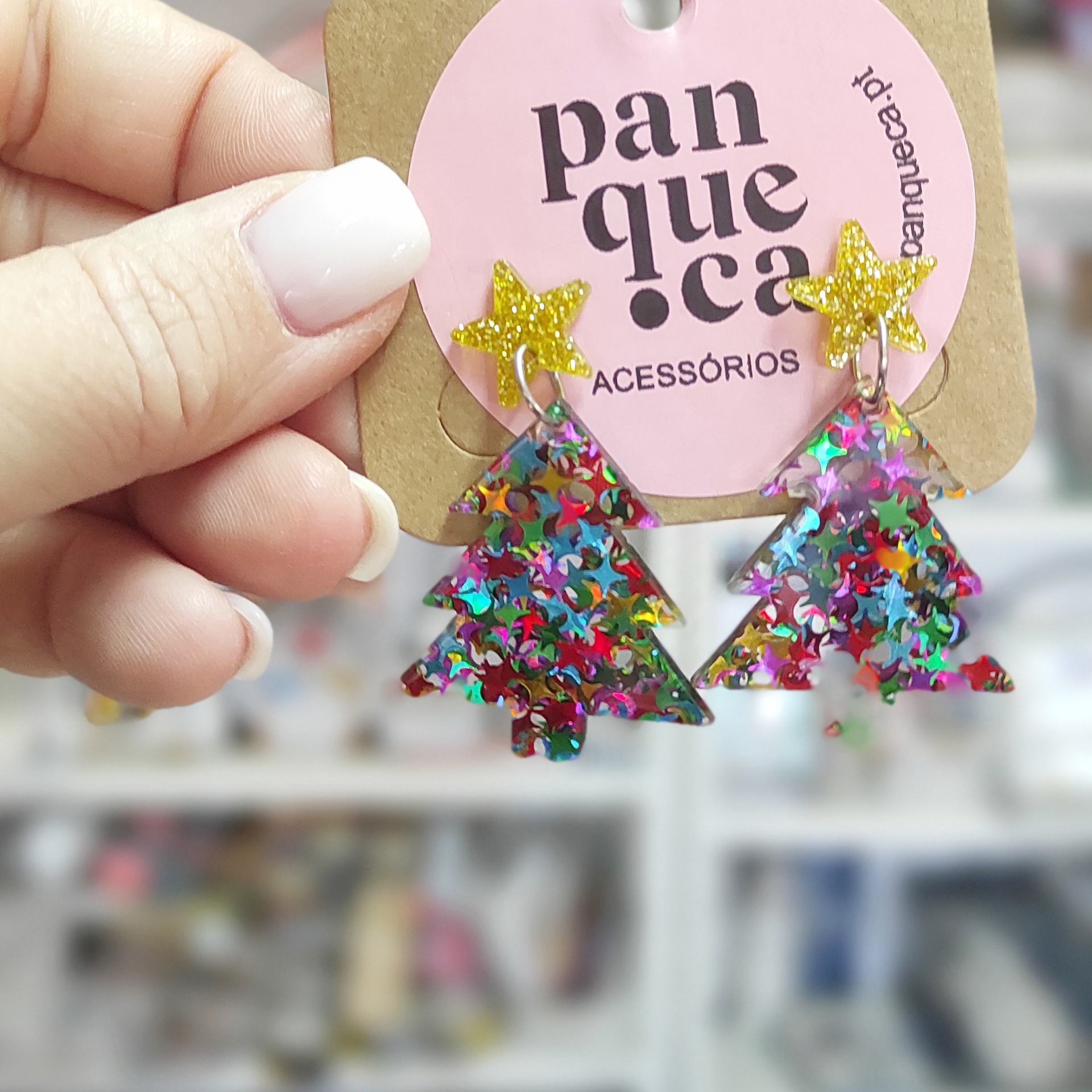 Brincos acrílico | árvore Natal