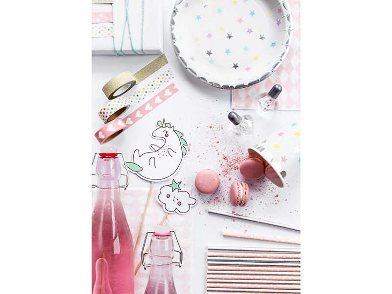 Copos estrelas pastel