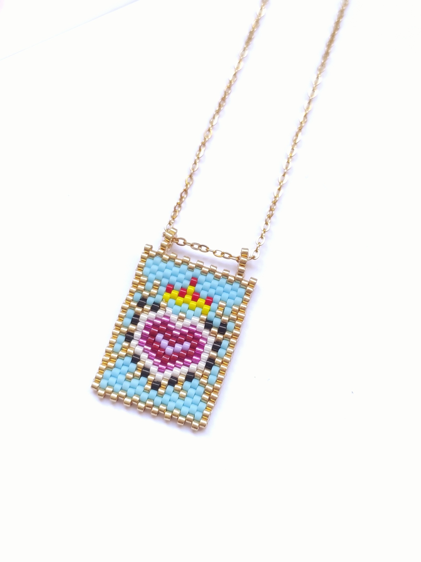 Colar | Heart pink | missangas