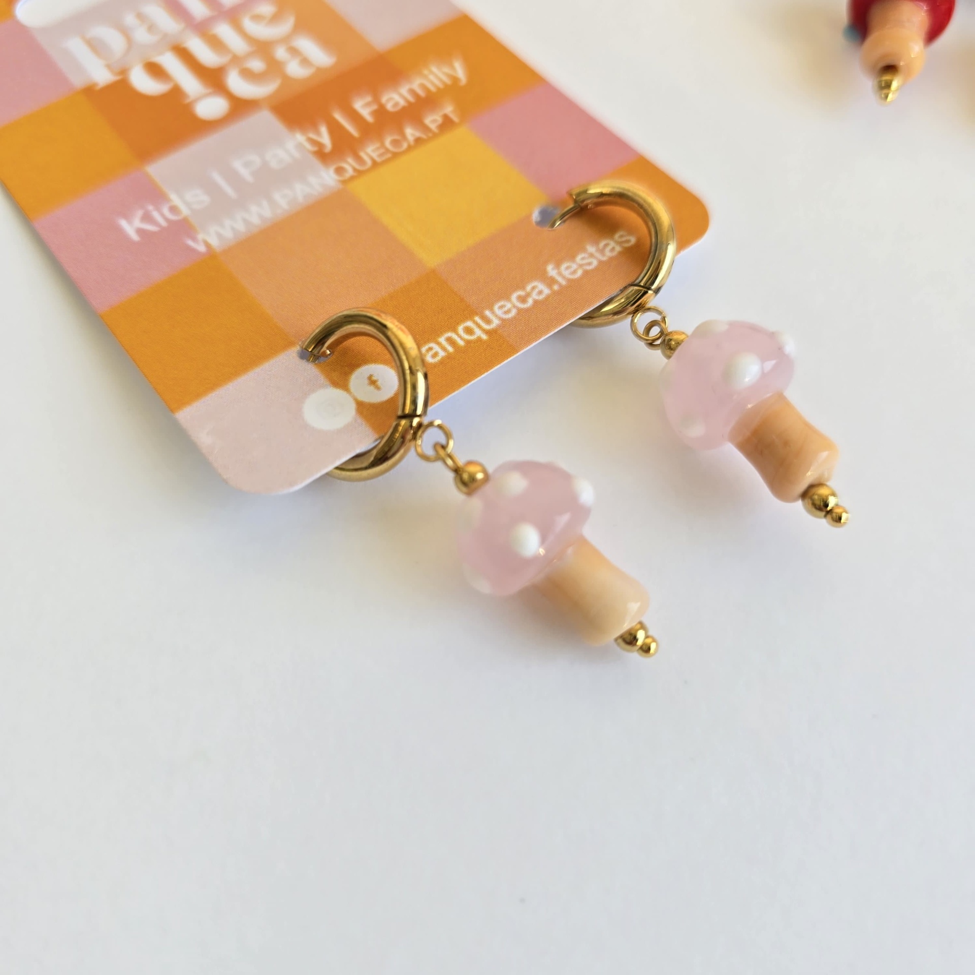 Brincos | Cogumelo | pink