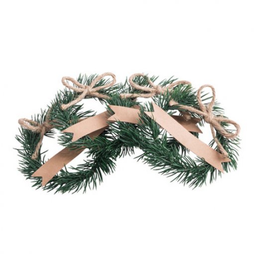 Marcadores de lugar coroa de Natal