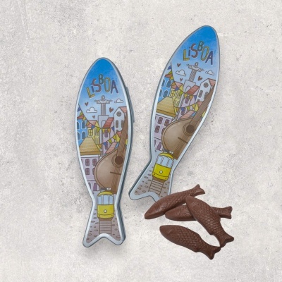 SARDINHA EM LATA COM CHOCOLATES