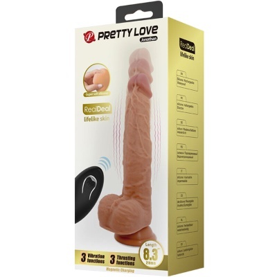 BONITO AMOR - VIBRADOR JONATHAN SILICONE 3 VIBRAÇÃO + 3 FUNÇÕES DE IMPULSO CONTROLE REMOTO 21 CM