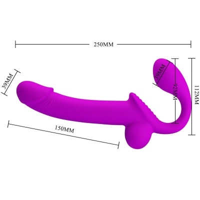 ESTIMULADOR KELPIE DOUBLE STRAP-ON ROXO