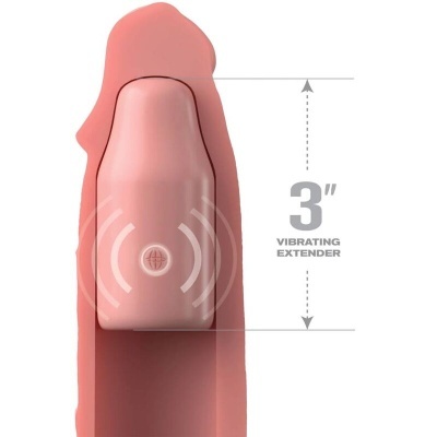 Extensor vibratório rosa de 3 polegadas com botão de controle