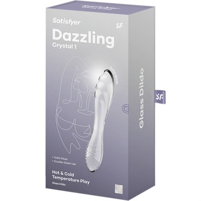 Embalagem de dildo de vidro Satisfyer Dazzling Crystal 1