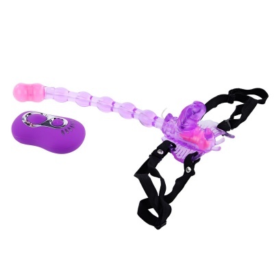 BUTTERFLY VIBRADOR STRAP ON PURPLE
