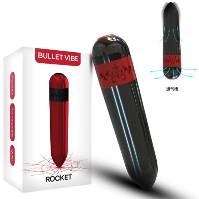 BALA VIBRADOR FOGUETE PRETO