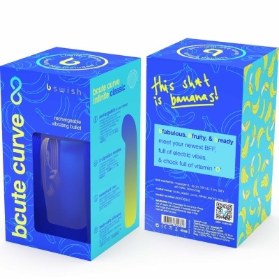 BCUTE CURVE INFINITE CLASSIC LIMITED EDITION SILICONE RECHARGEABLE VIBRADORES ELECTRIC BLUE
